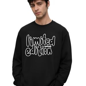 Men’s black graphic sweatshirt with Limited Edition front print