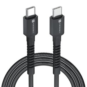 Portronics braided USB-C to USB-C charging cable