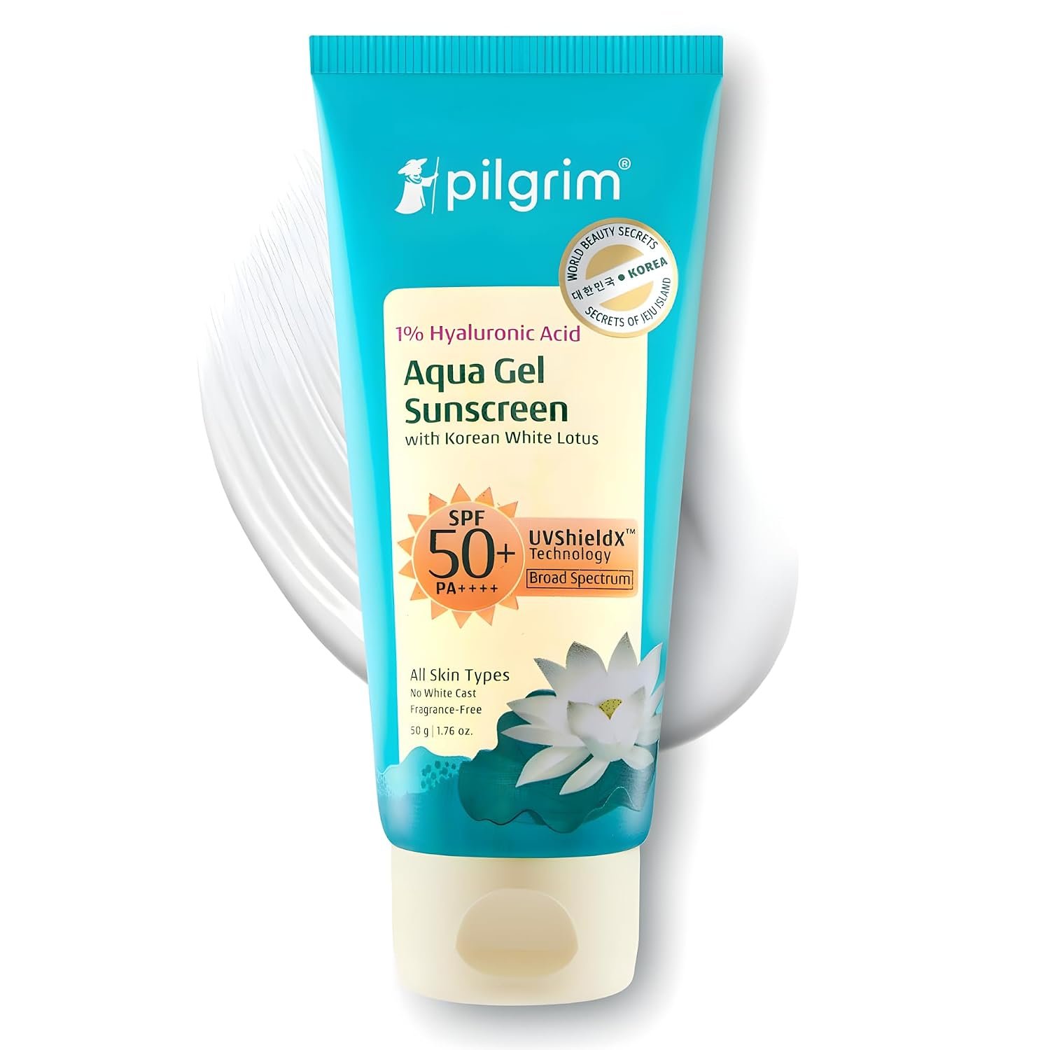 Pilgrim Aqua Gel Sunscreen SPF 50 with 1% hyaluronic acid