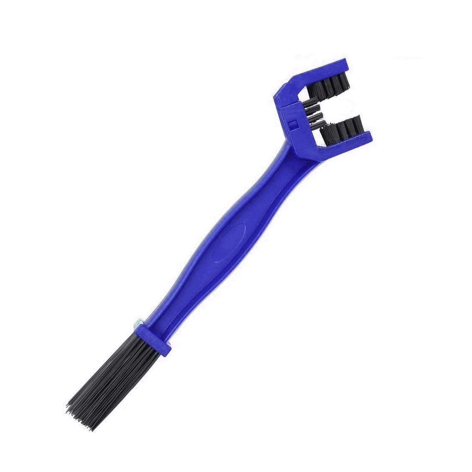 Blue multipurpose cleaning brush with long handle and dual brush heads