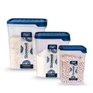 Flair Storwell airtight food storage containers for rice, flour and pulses