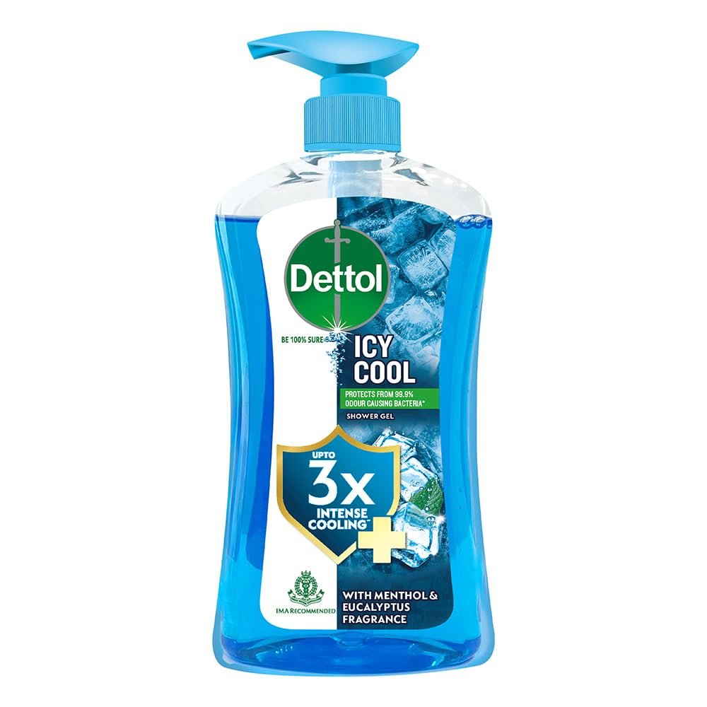 Dettol Icy Cool shower gel with menthol and eucalyptus fragrance
